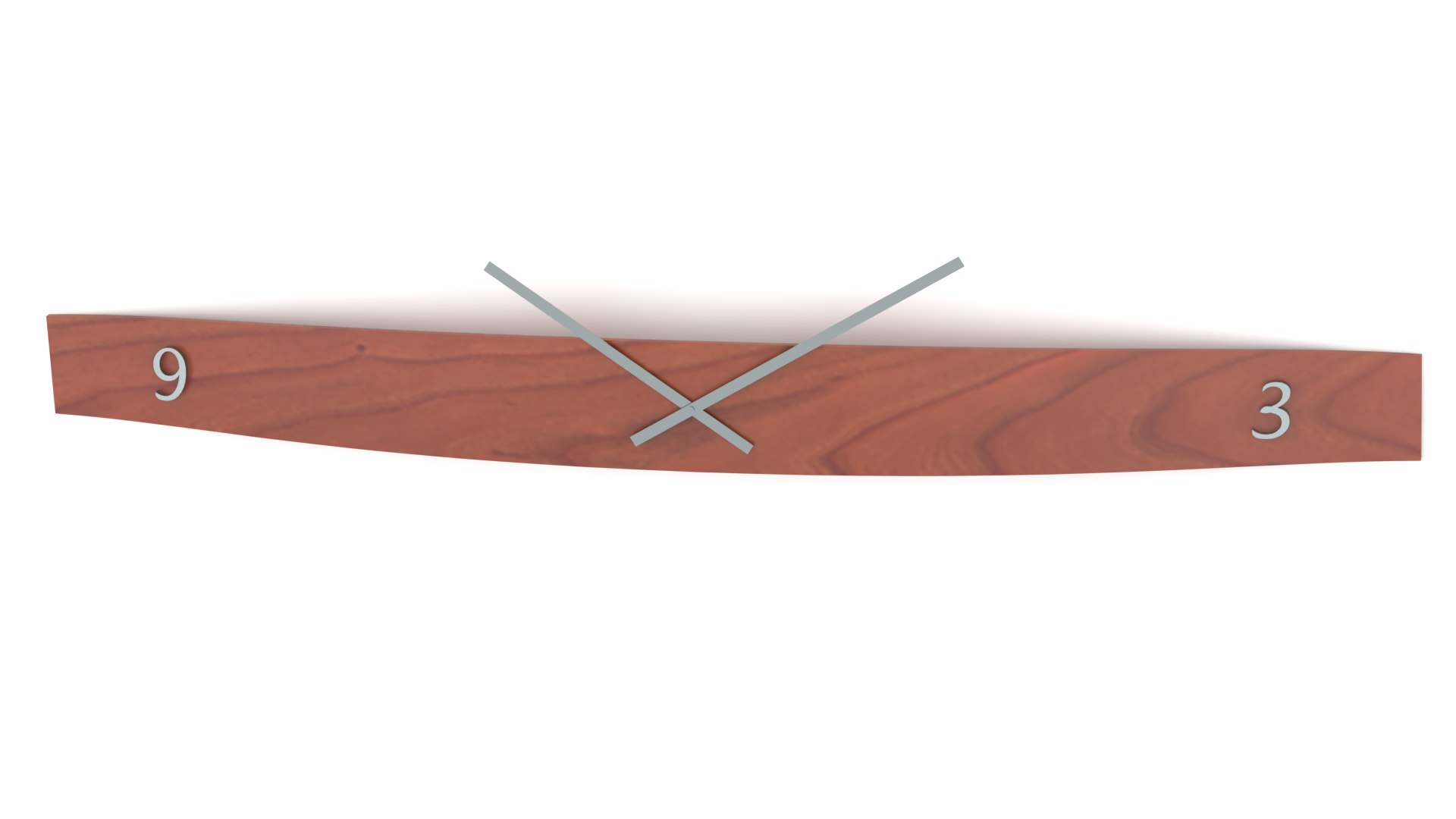 Wall Clock - Horizontal Wooden Bow Model - TurboSquid 2055554