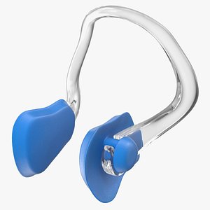 Nose Clip for Swimming Blue 3D model