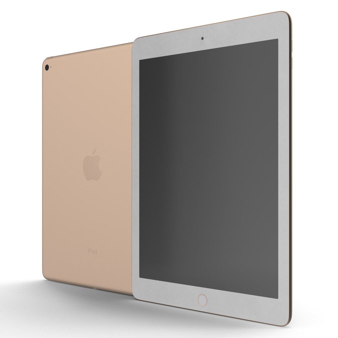 iPad Air 2 Gold 3D Model 3D model preview