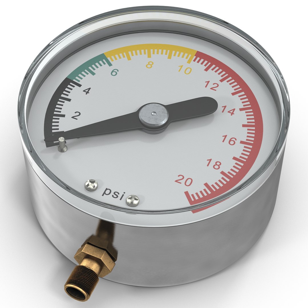 Pressure Gauge 3D Model 3D model preview