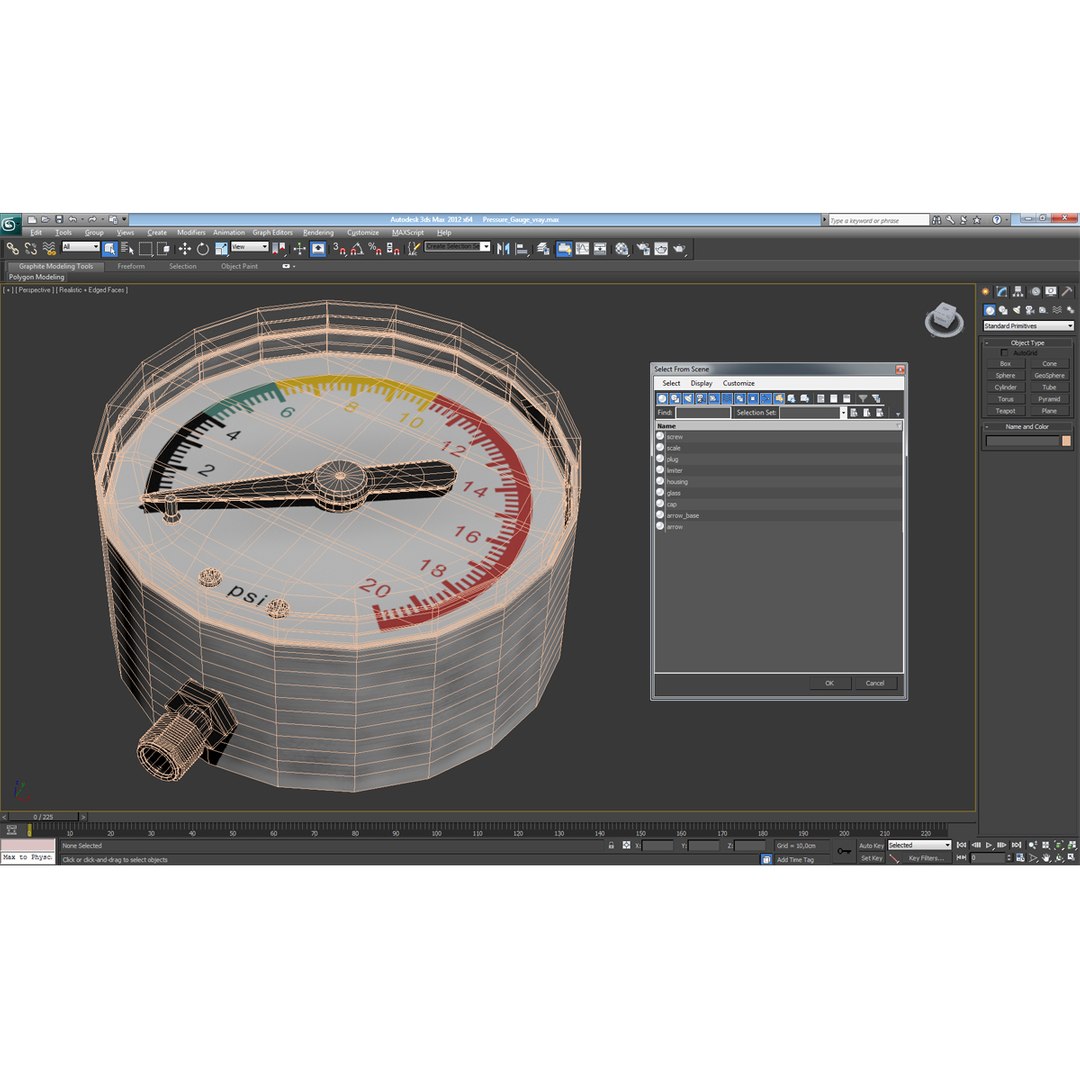 Pressure Gauge Modeled 3ds