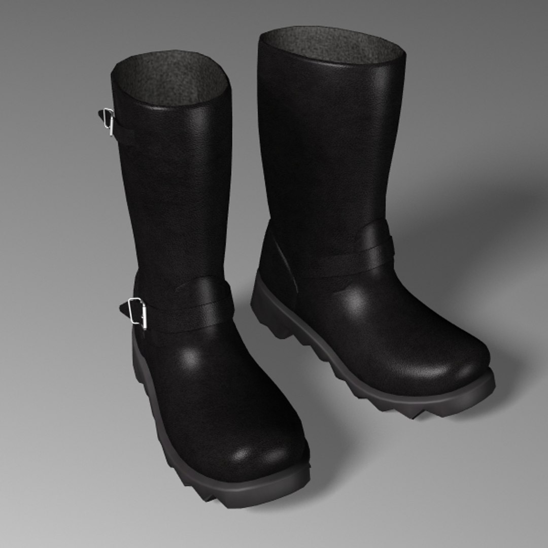 Motorcycle Boots 3d Model