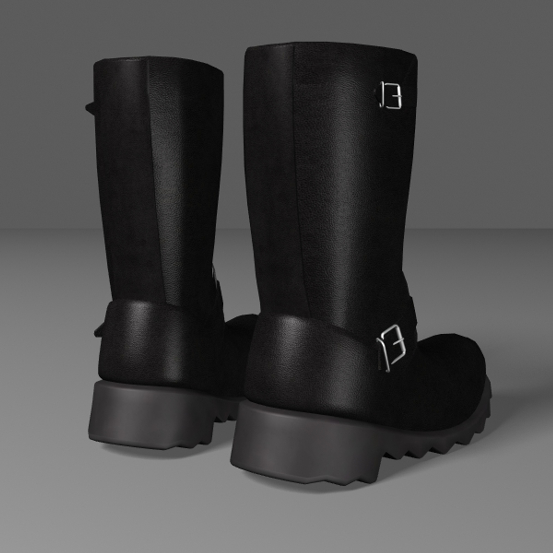 motorcycle boots 3d model