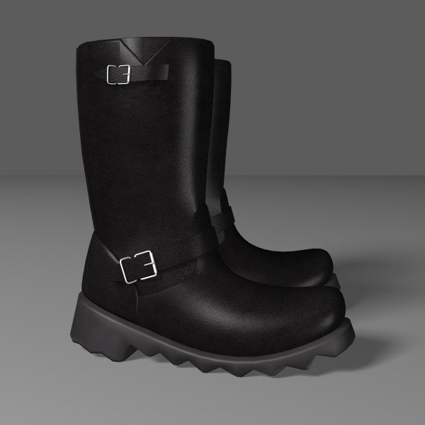 motorcycle boots 3d model