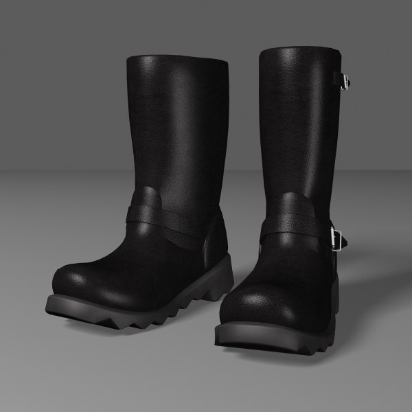 motorcycle boots 3d model