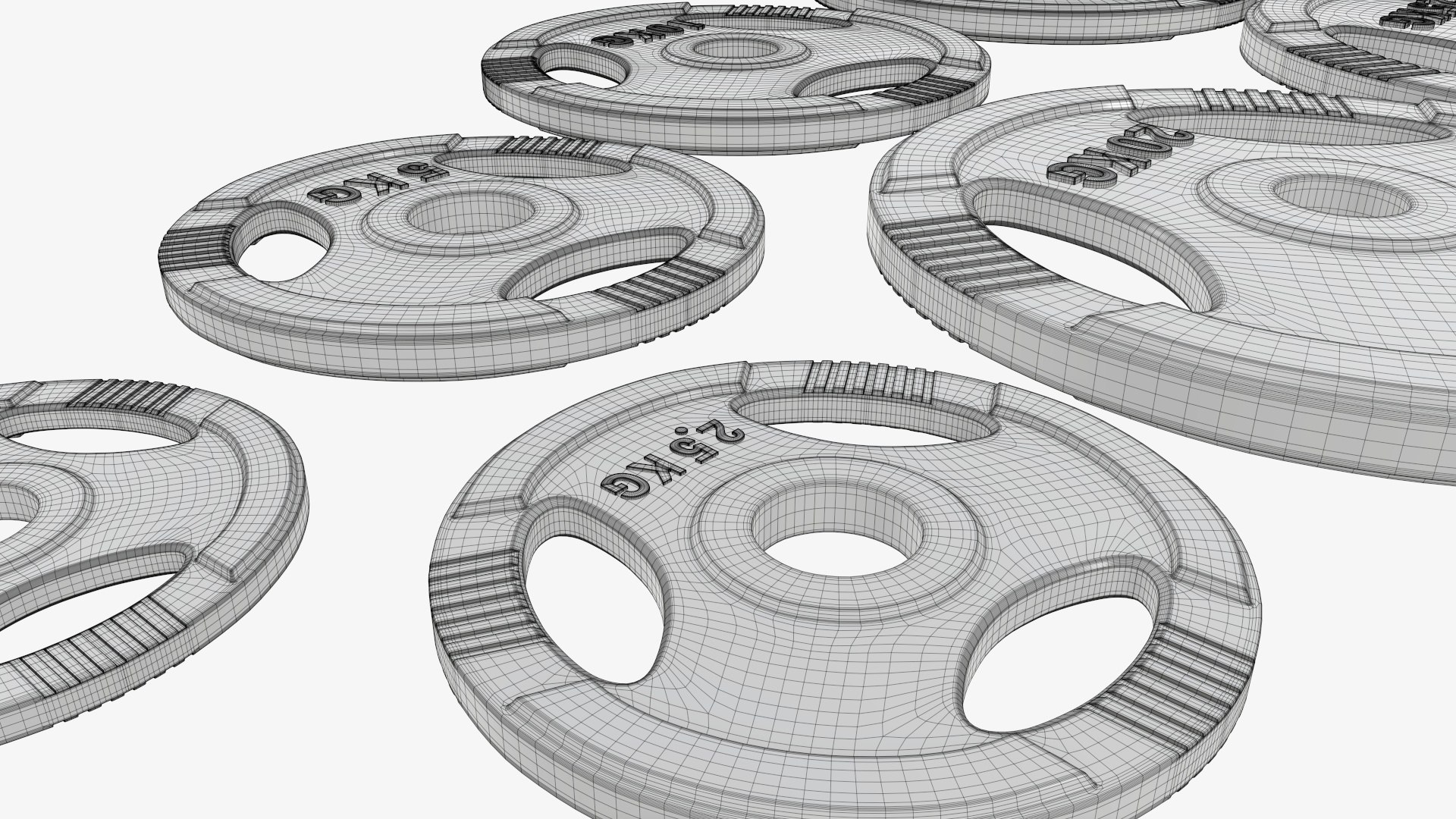 3D Weight Plate Set - TurboSquid 1678077