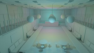 3D Nightclub Interior No Material model