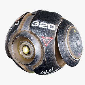 Spherical Drone - Game ready model