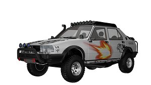 Alfa Romeo Giulietta 1977 Modified 4x4 - High-Quality 3D Model 3D model