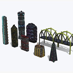 City Buildings Retrowave model