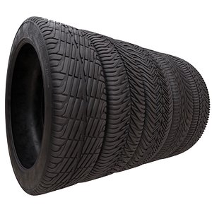 Low Poly Game Ready Car Tyre Pack 1