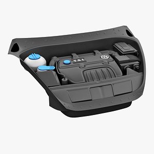 3d volkswagen car engine model