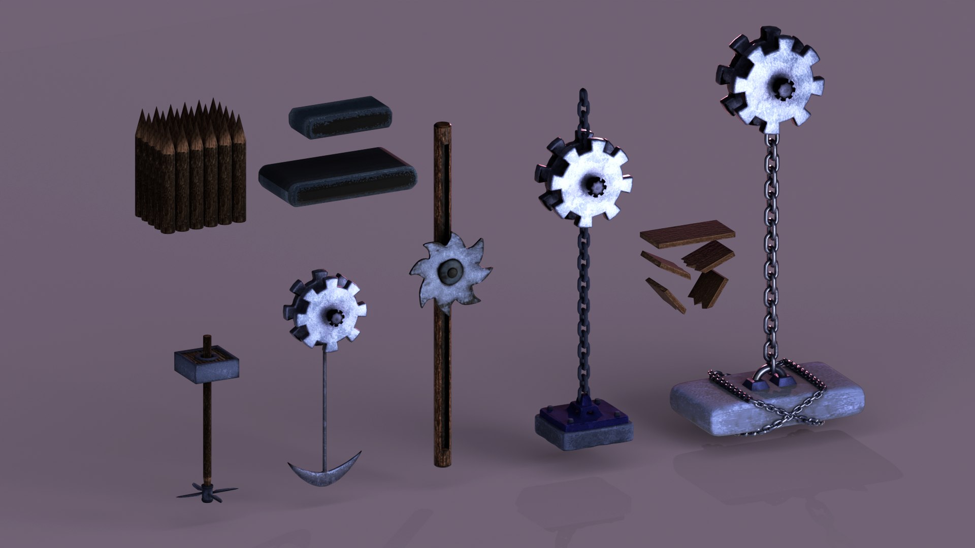 Pixel-Style Dungeon Trap Pack 3D Model - TurboSquid 2508239