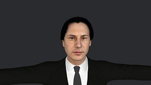 Neo Keanu Reeves from Matrix Hyper Realistic Full Body Fully Rigged 3D Character