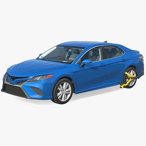 Sedan with Wheel Lock Clamp