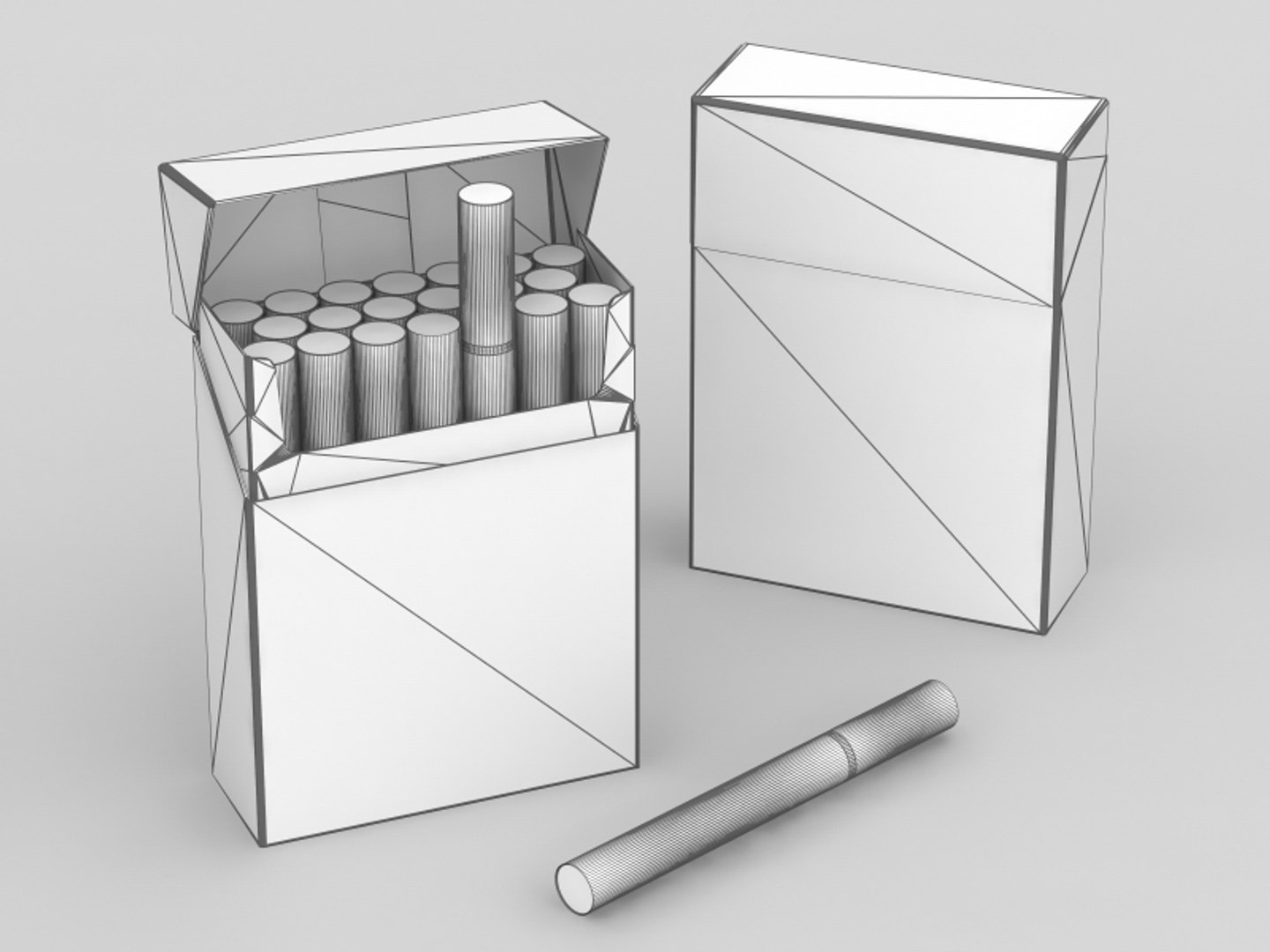 Lucky Strike Cigarette Box 3d Model