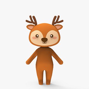 Cartoon Deer Rigged