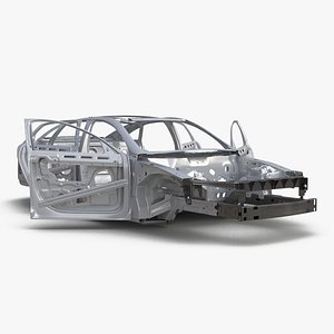 3D car frame 4 rigged model