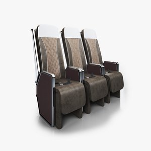 Economy Class Passenger Seat 3D model
