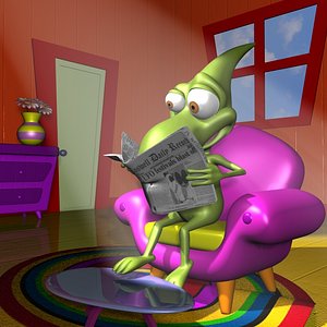3d model dinko rigged