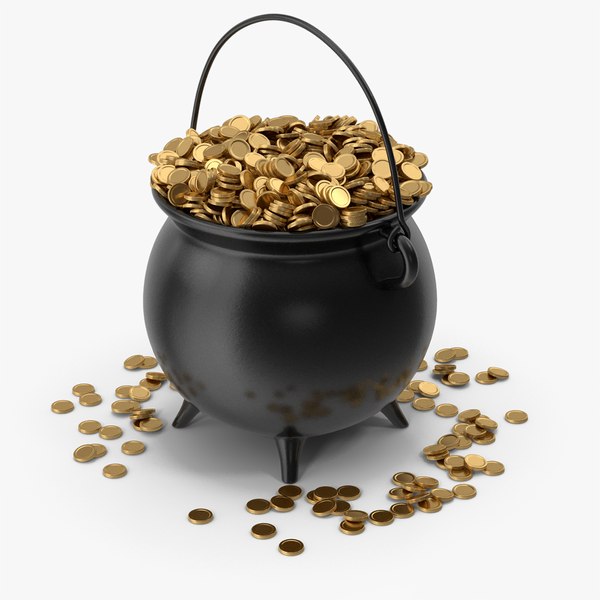 Cauldron With Gold Coins 3D model