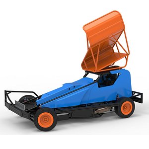 3D BriSCA Formula 1 Stock Car for Dirt while turning Version 2 Scale 1 to 25 model