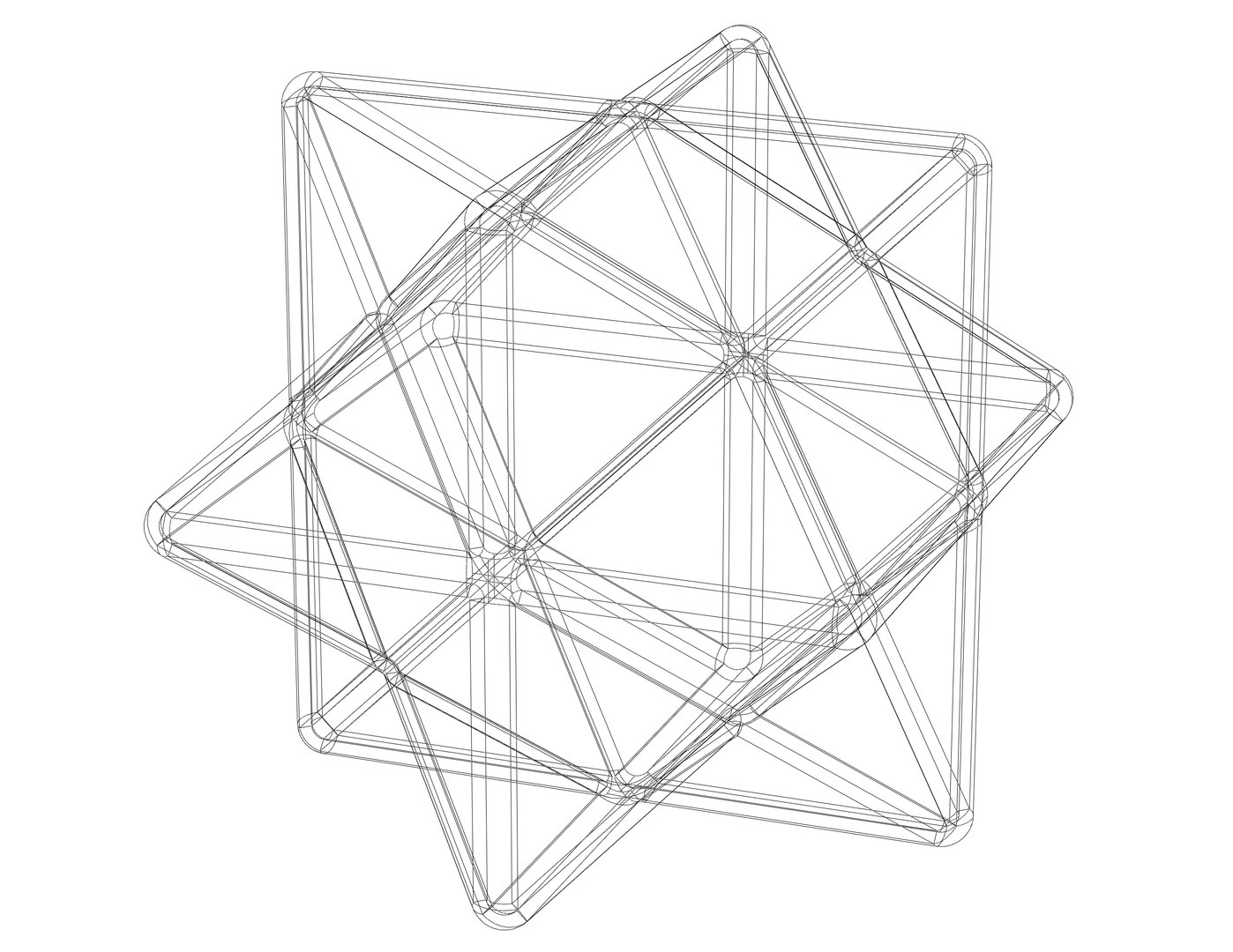 Wireframe Shape First Stellation of The Rhombic Dodecahedron model https://p.turbosquid.com/ts-thumb/cB/IK3kDX/aB/wsfsrdpreview3/jpg/1703663566/1920x1080/fit_q87/c4ed5da15ab98e99d224577fe56a569cd19ee034/wsfsrdpreview3.jpg