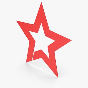 Red Star Ribbon 3D model