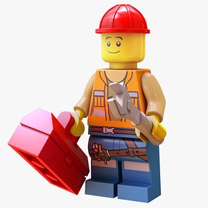 3D model lego engineer - rigged