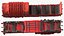 3D DB Cargo Coil Transporter Tarpaulin Freight Wagon Opened Dirty model