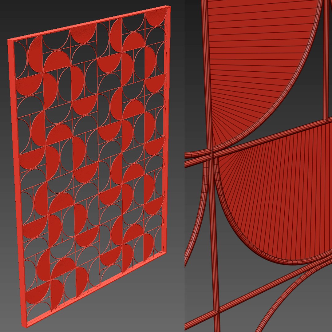 3D decorative partition set 54 model - TurboSquid 1557587