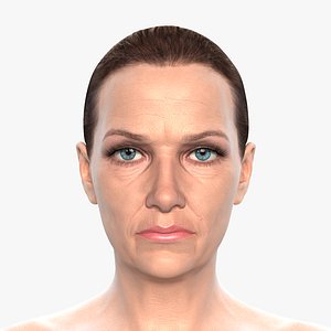 3d realistic female head