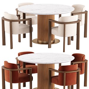 3D model Aria Chair and Murcell Round Table