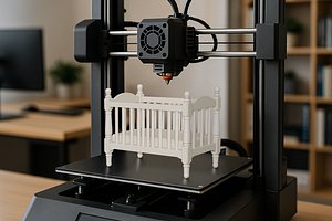 3D Miniature Baby Crib 3D Model STL Ready to Print 3D print model model