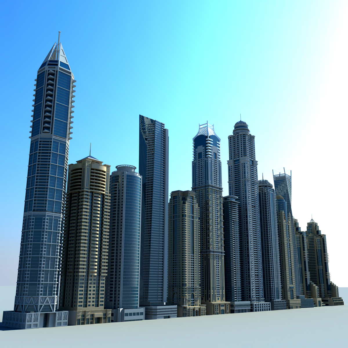 dubai marina towers vol 3d 3ds