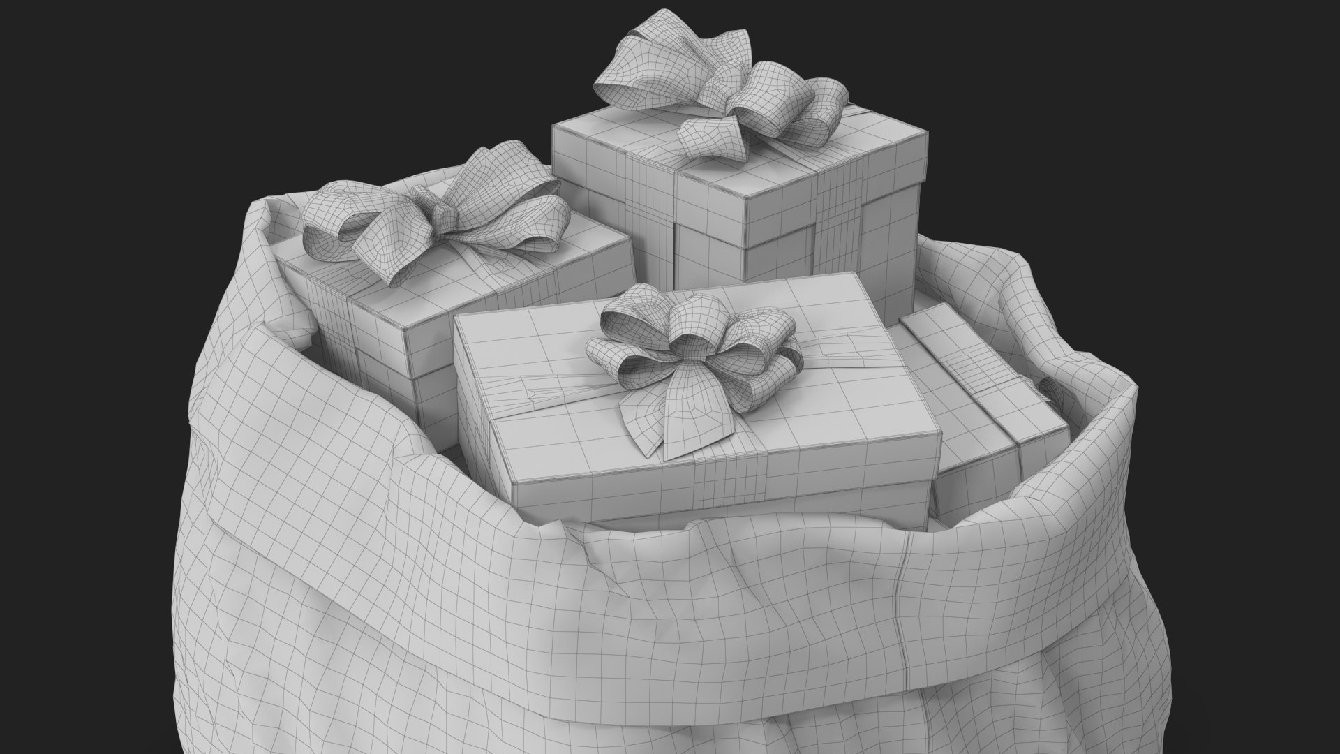 3D Santa Claus Open Bag with Gifts 2 model https://p.turbosquid.com/ts-thumb/cB/gO6lkH/rj/wireframe_11/jpg/1710483893/1920x1080/fit_q87/3c00c07758a194a1aeb5061421f42ef2a7f23c8a/wireframe_11.jpg