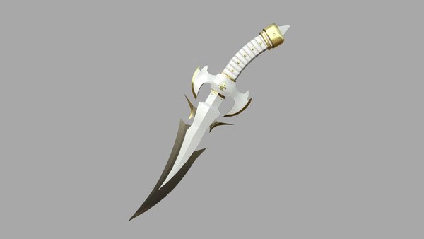 中世の短剣03ラグジュアリー-ファンタジーキャラクターの武器3D