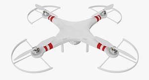 drone quadrocopter 3d fbx