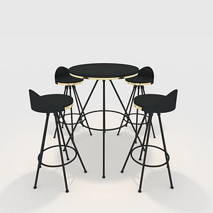 3D Bar Table And Chair 4 model