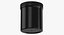 Pot en plastique à large goulot et à côté droit 16 oz fermé noir