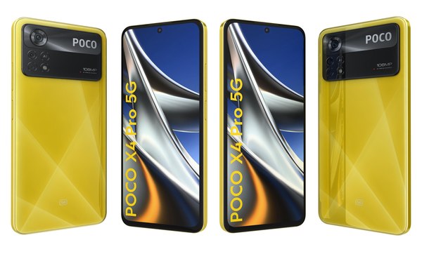 Xiaomi Poco X4 Pro 5G Yellow 3D model