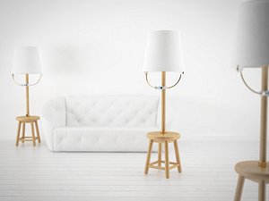 3D model bucket lamp