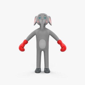 Boxing Elephant Animal Animated