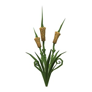 3D Cat Tail Plant model