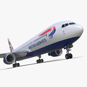 British Airways Boeing 767-300 Rigged for Cinema 4D