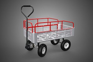 3D LIFEGUARD BEACH COAST SAND SEA CART WAGON TROLLEY WHEELBARROW 4W model