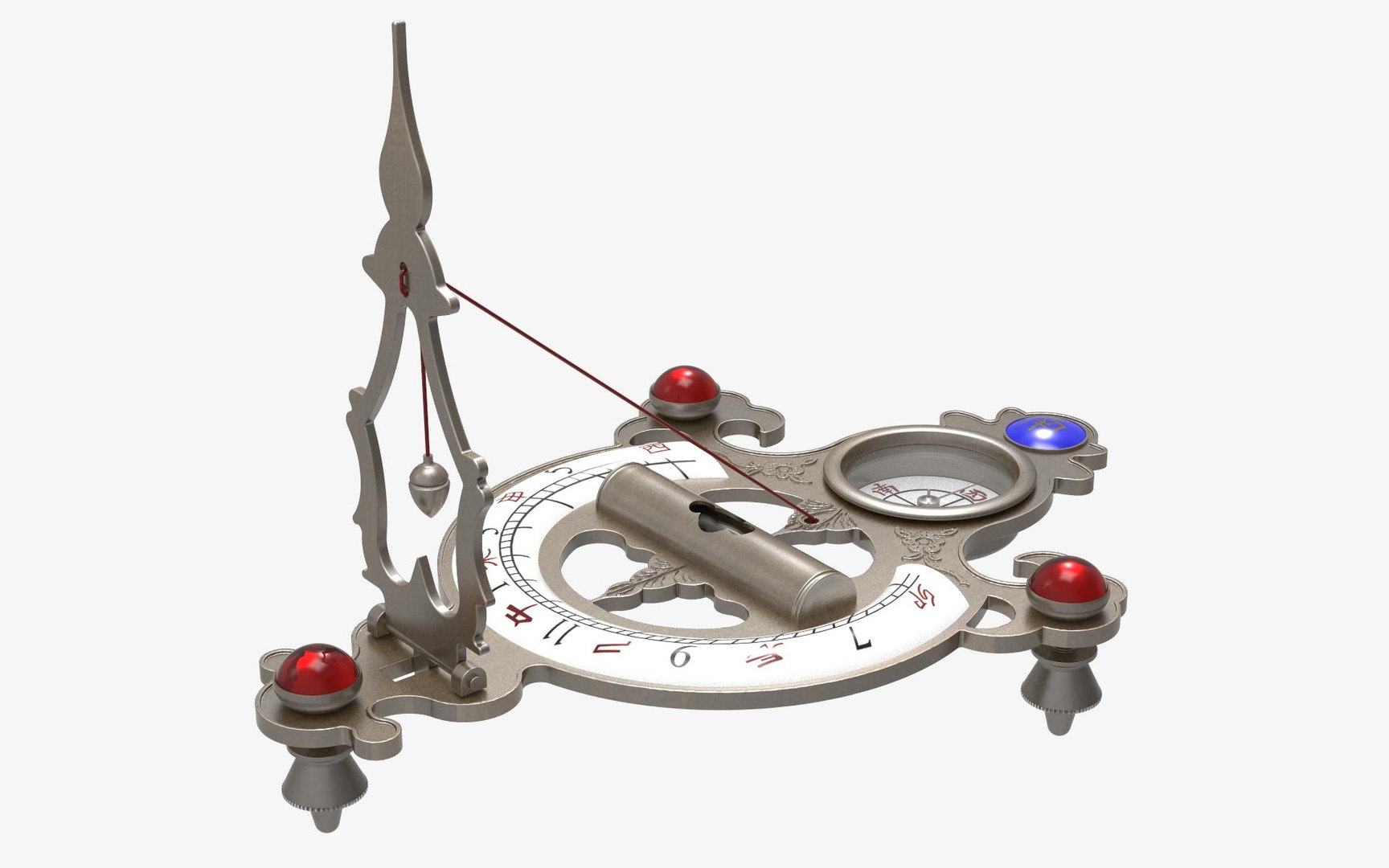 3D Pocket Compass-Sundial model https://p.turbosquid.com/ts-thumb/cB/whVKjD/ro/asiansundial_13/jpg/1739447384/1920x1080/fit_q87/309f4260244252a3a7eee0edae099f2d7f8f4e8f/asiansundial_13.jpg