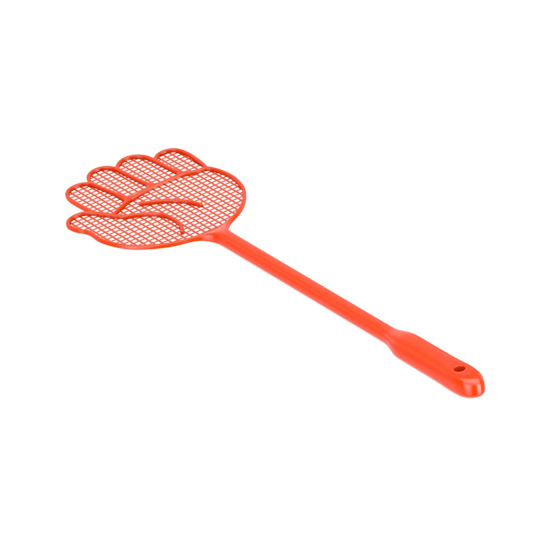 Orange Fly Swatter In Shape Of Hand Model - TurboSquid 1922060