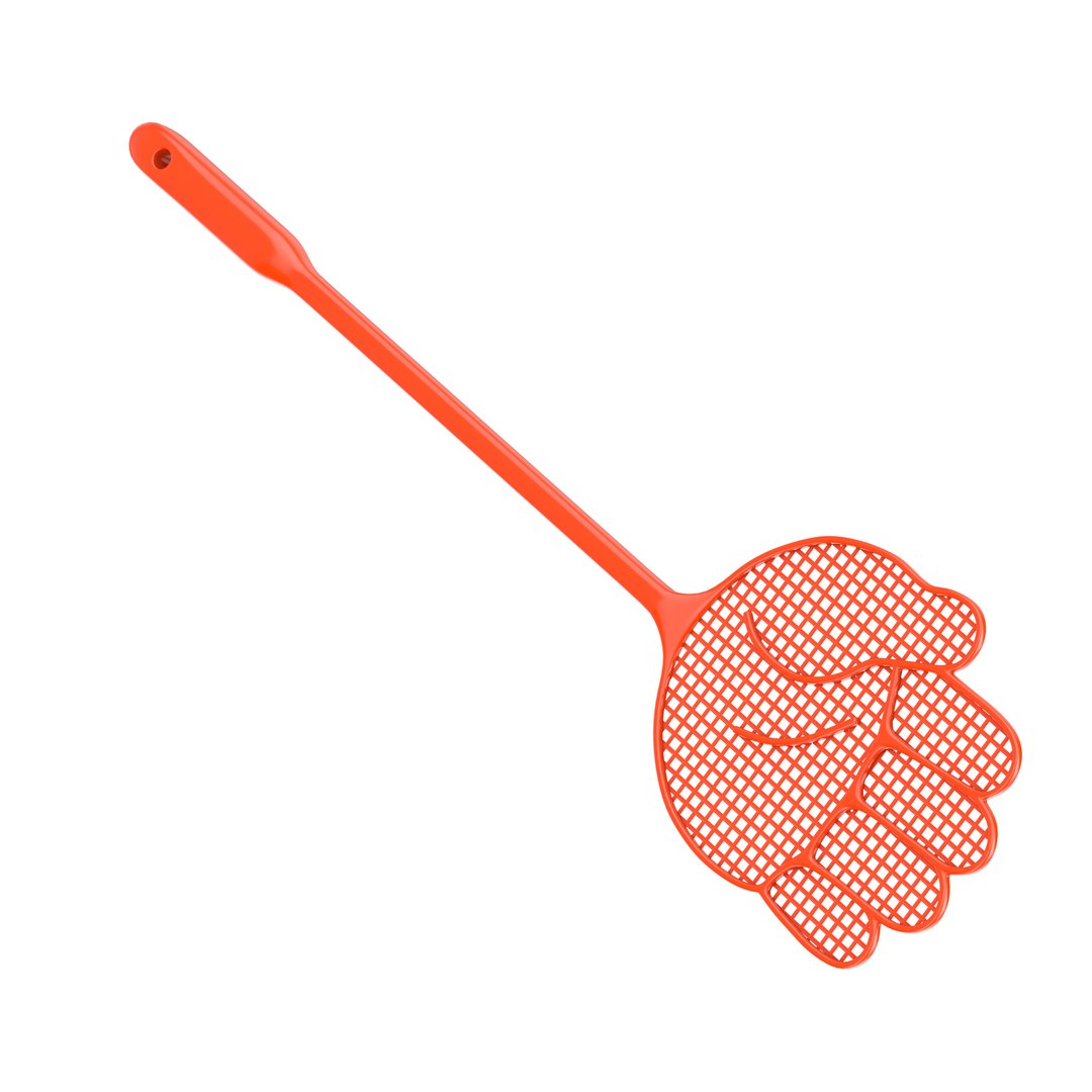 Orange Fly Swatter In Shape Of Hand Model - TurboSquid 1922060