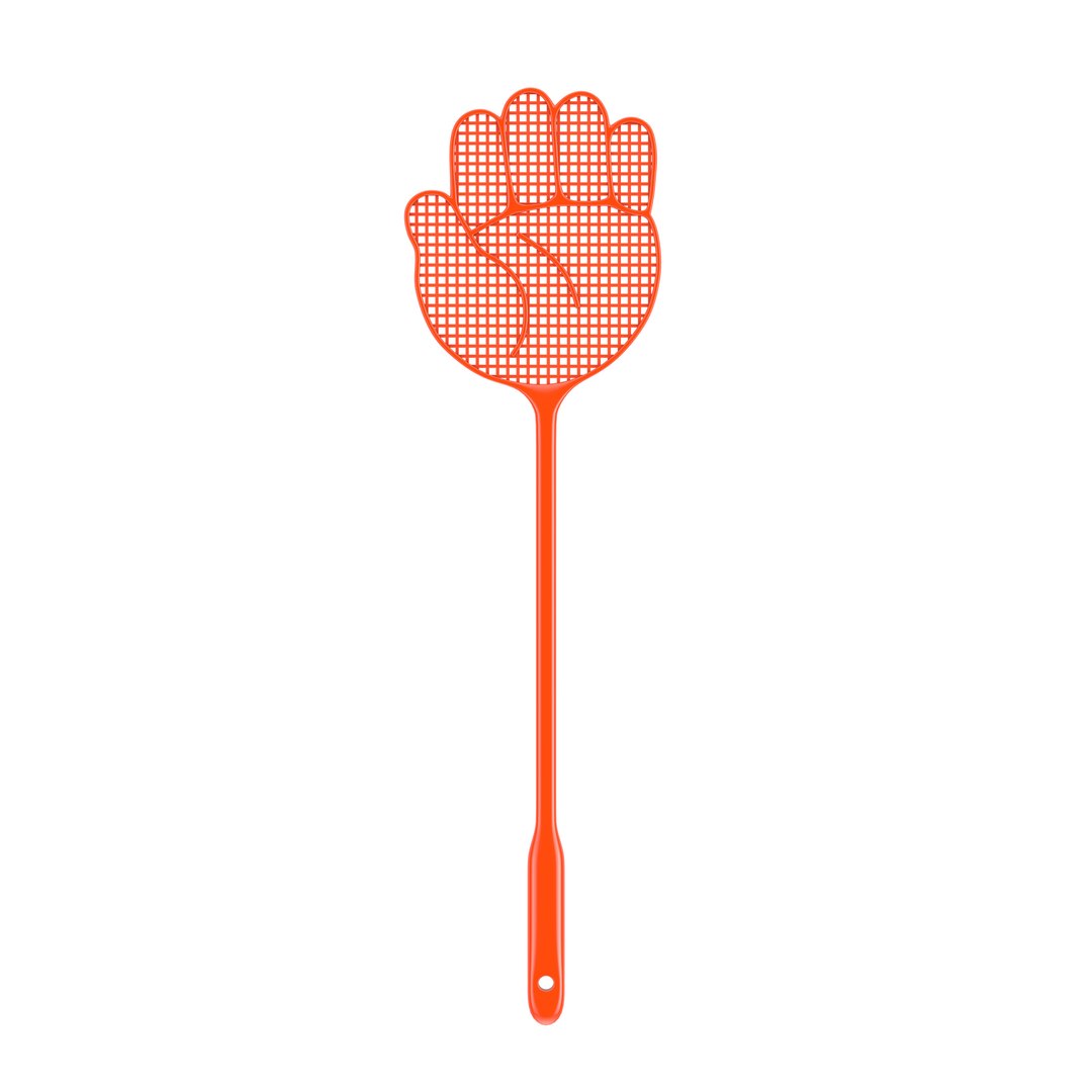 Orange Fly Swatter In Shape Of Hand Model - TurboSquid 1922060